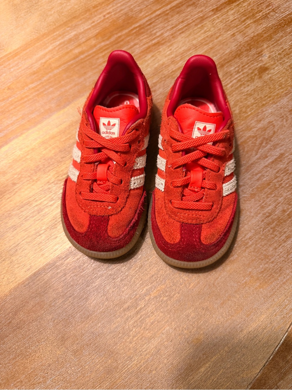 adidas toddler red samba sneakers